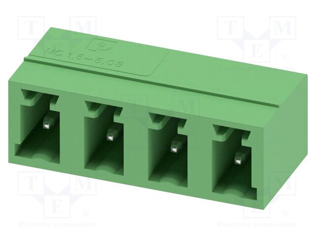 PCB headers, nominal cross section: 1.5 mm?, color: green, n