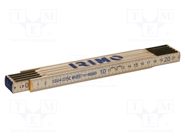 Folding ruler; L: 2m; W: 10mm