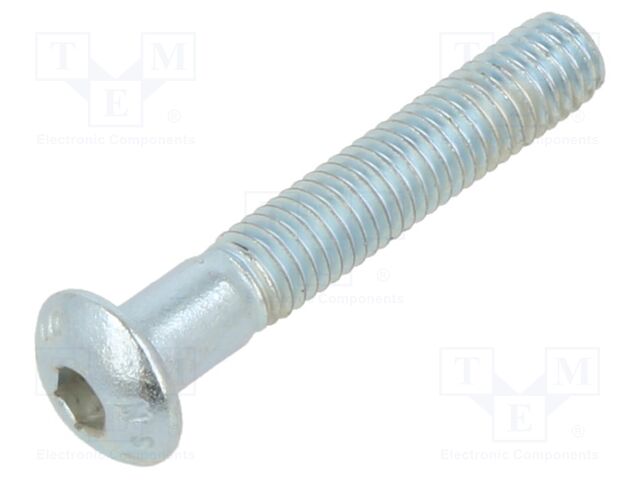 Screw; M5x30; Head: eye; hex key; HEX 3mm; steel; zinc flake coated