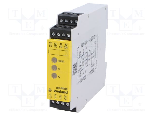 Module: safety relay; 24VDC; for DIN rail mounting; -25÷55°C