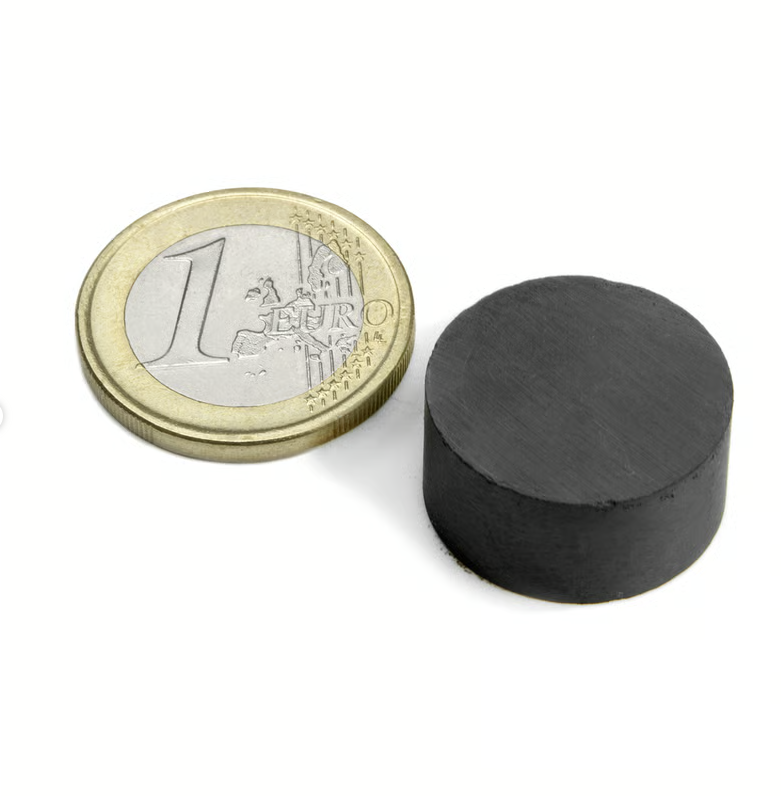 Magnet: permanent; ferrite; holds 0.6kg; Ø: 20mm; H: 10mm