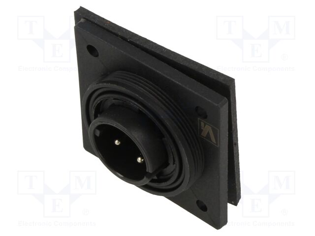 Connector: circular; socket; male; PIN: 4; 10A; 277V; low profile