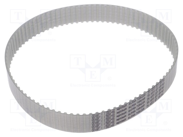 Timing belt; T5; W: 20mm; H: 2.2mm; Lw: 455mm; Tooth height: 1.2mm