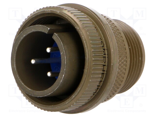 Connector: circular; Series: 97; plug; male; PIN: 3; silver plated