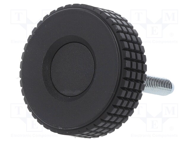 Knob; Ø: 61mm; Ext.thread: M10; 30mm; H: 39mm; technopolymer (PP)