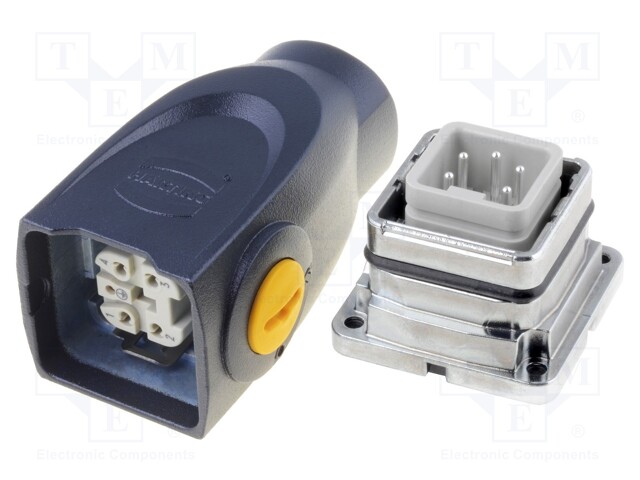 Connector: HAN; male + female; plug + socket; Han-Yellock 10
