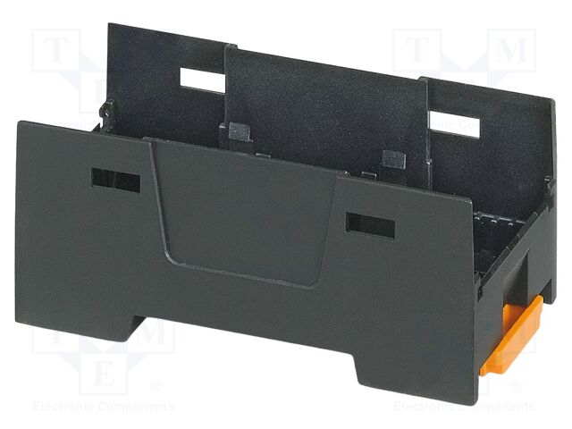 Enclosure base; black; UL94V-0; EH 35 F; for DIN rail mounting