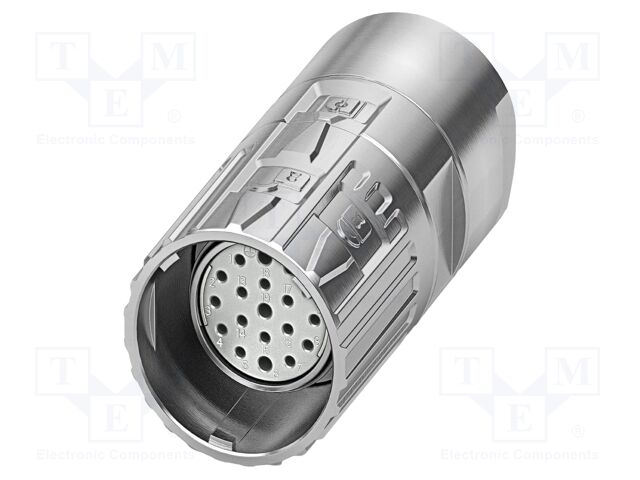 Connector: M23; plug; PIN: 19(16+3); soldering; straight; M23 PRO