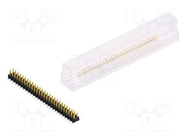 Connector: pin strips; pin header; male; PIN: 54; 2.54mm; SMT; 2x27