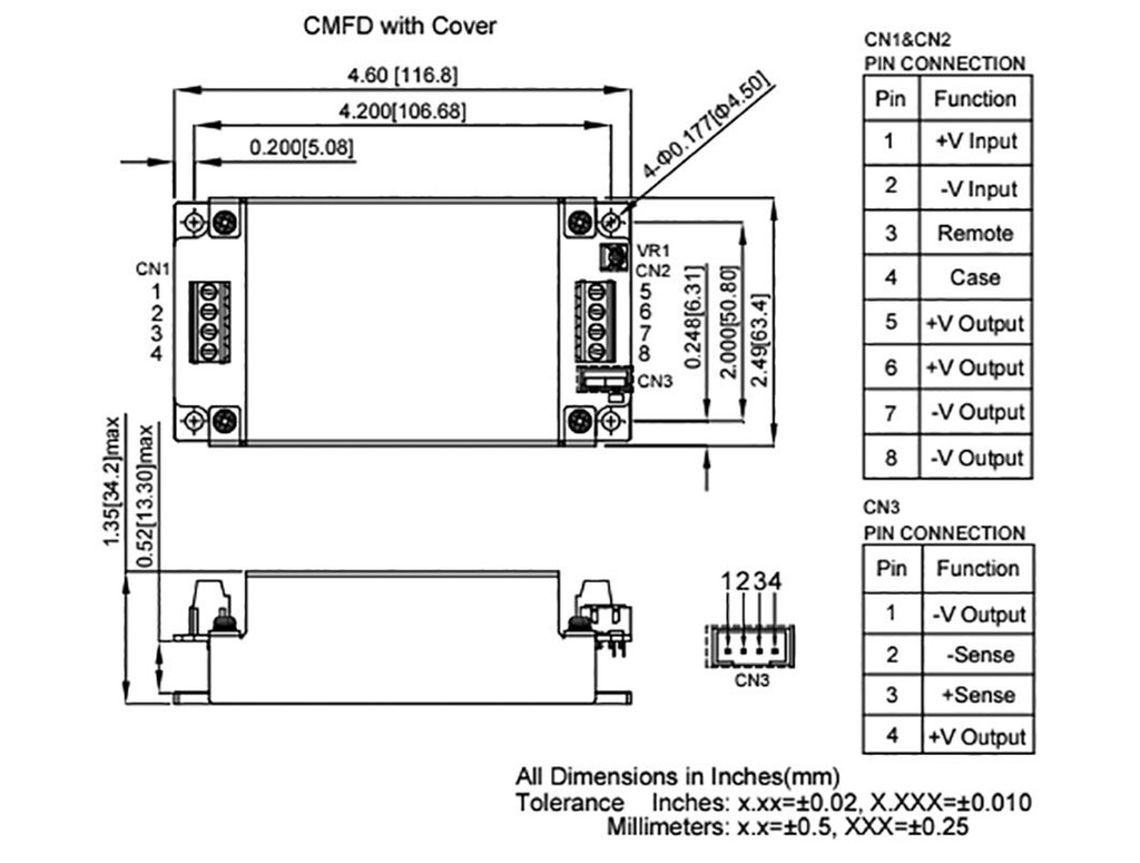 Converter: DC/DC; 50W; Uin: 14÷160V; 12VDC; Iout: 4.2A; 296g; 240kHz