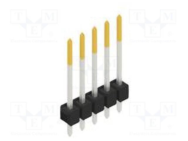 Connector: pin strips; pin header; male; PIN: 5; 2.54mm; THT; 1x5