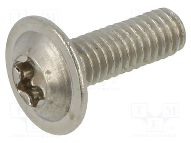 Screw; M4x12; Head: button; Torx®; stainless steel; DIN 34805-2