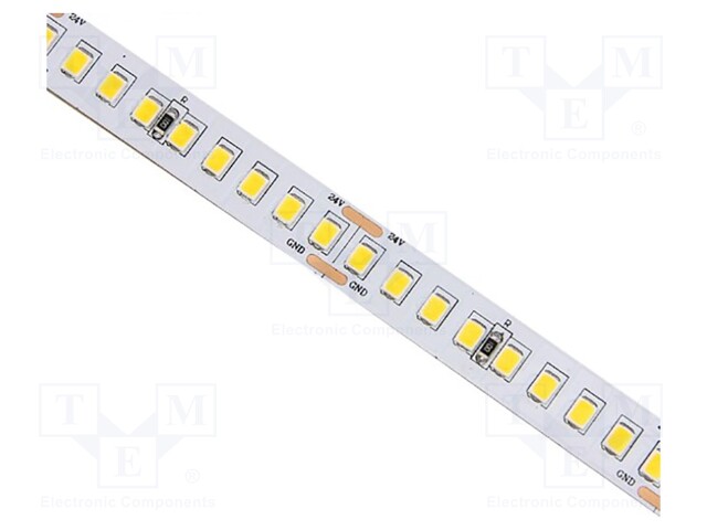 LED tape; white cold; 2835; 24V; LED/m: 180; 10mm; white PCB; IP20