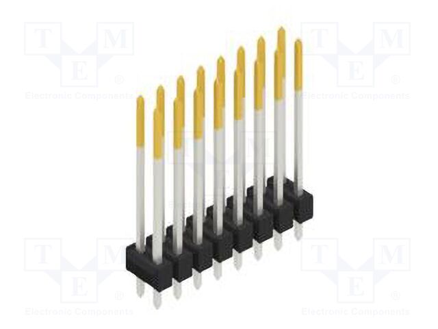 Connector: pin strips; pin header; male; PIN: 16; 2.54mm; THT; 2x8