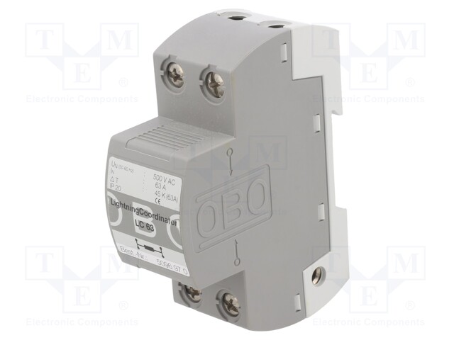 Coil; Poles: 1; 500VAC; DIN; -40÷85°C; IP20; 63A