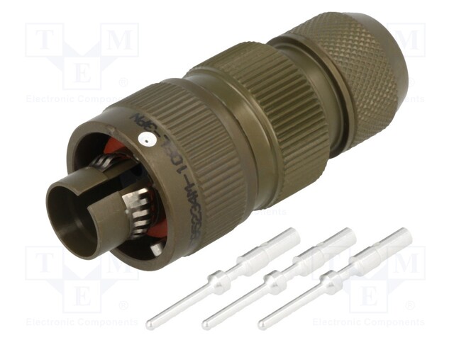 Connector: circular; VG95234; plug; male; PIN: 3; with contacts