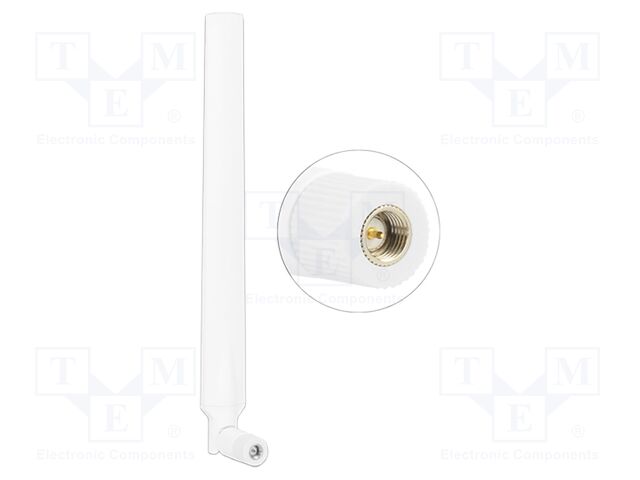 Antenna; GSM,LTE,UMTS,inner; white; SMA; screw-in; male; 50Ω