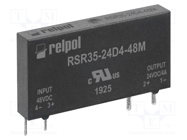 Relay: solid state; 3÷28VDC; 1-phase; PCB; -30÷80°C; 28x5.2x15mm