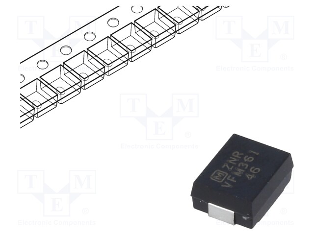 Varistor: ceramics; SMD; 230VAC; 300VDC; 9J; 300A; 100mW; 360V