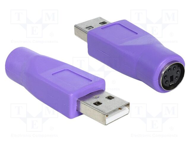 Adapter USB-PS2; PS/2 socket,USB A plug