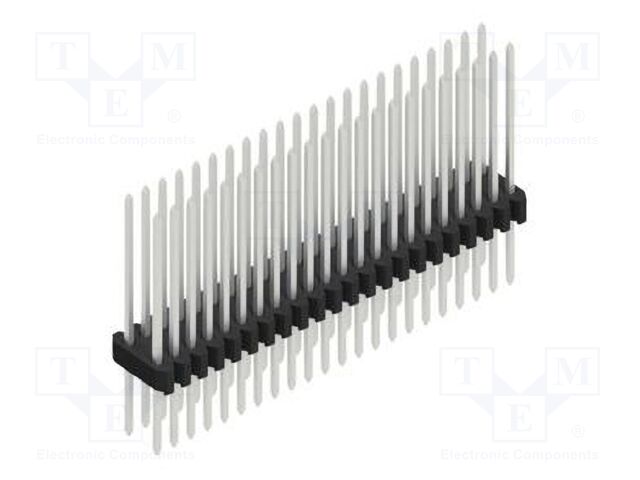 Connector: pin strips; pin header; male; PIN: 44; 1.27mm; THT; 2x22