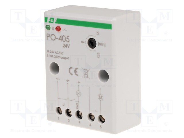 Timer; 1÷15min; NO; 10A; 24VAC; 24VDC; Number of operation modes: 1