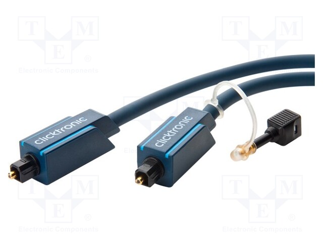 Cable; Toslink plug,both sides; 15m; blue