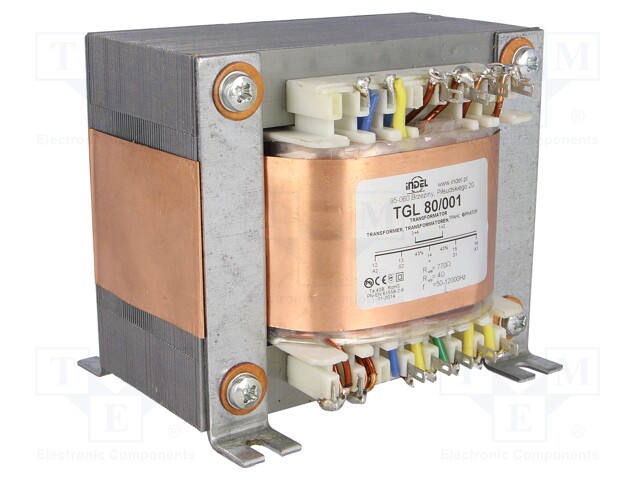 Transformer: speaker; 80VA; Sec.winding imped: 4Ω; 0.05÷12kHz
