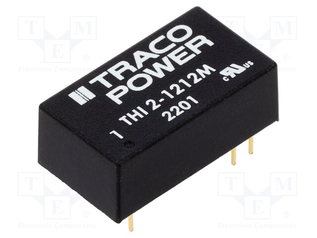 Converter: DC/DC; 2W; Uin: 10.8÷13.2V; 12VDC; Iout: 165mA; DIP16
