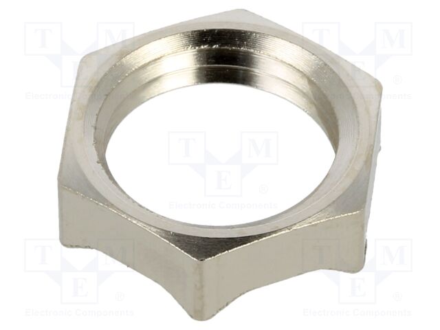 Nut; with earthing; PG7; brass; 15mm; -60÷200°C; Thread: PG