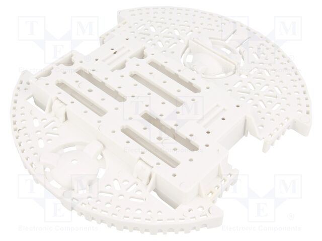 Wheeled chassis; POLOLU Romi; white; 3÷6VDC; Mot.qty:2
