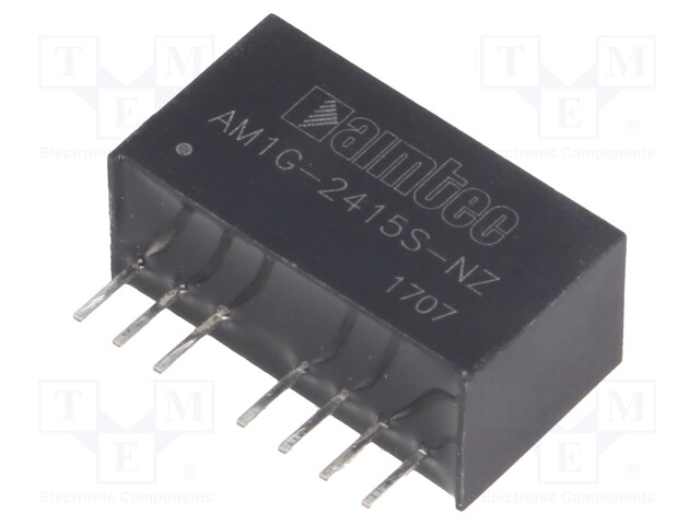 Converter: DC/DC; 1W; Uin: 18÷36V; 15VDC; Iout: 67mA; SIP8; 4.9g