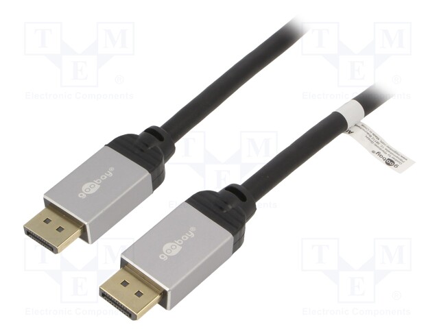 Cable; DisplayPort 1.2; DisplayPort plug,both sides; 3m; black