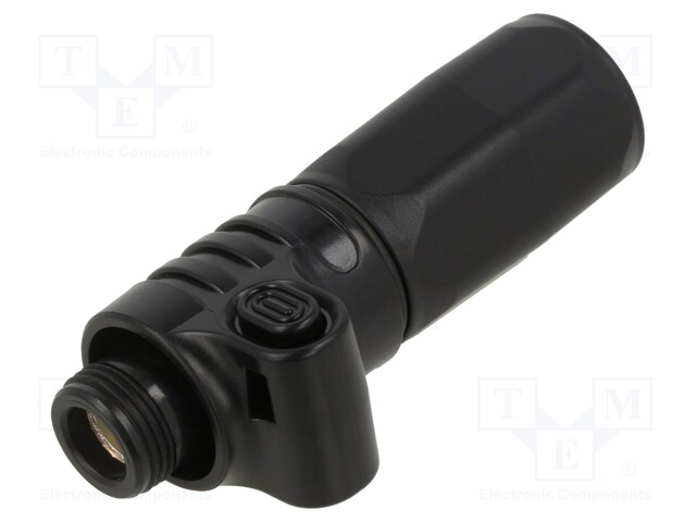 Plug; DC supply; female; PIN: 1; for cable; crimped; black; 1kV; 200A