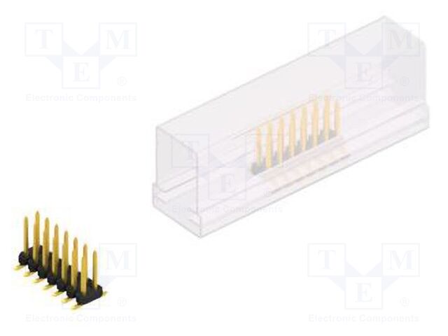 Connector: pin strips; pin header; male; PIN: 14; 2mm; SMT; 2x7; 100V