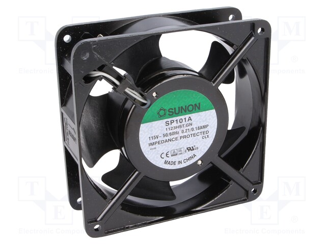 Fan: AC; axial; 115VAC; 120x120x38mm; 144.41m3/h; 48dBA; 2550rpm