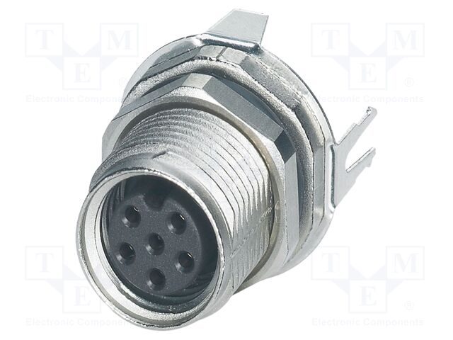 Connector: M8; female; PIN: 6; 1.5A; 30V; IP67; straight; shielded