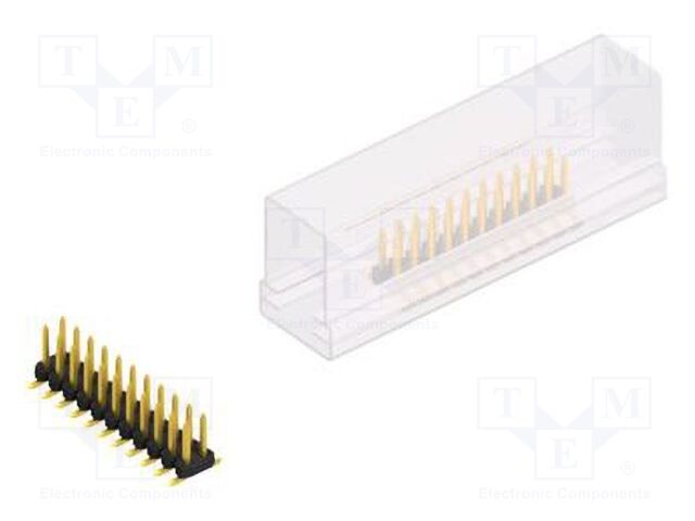 Connector: pin strips; pin header; male; PIN: 22; 2mm; SMT; 2x11