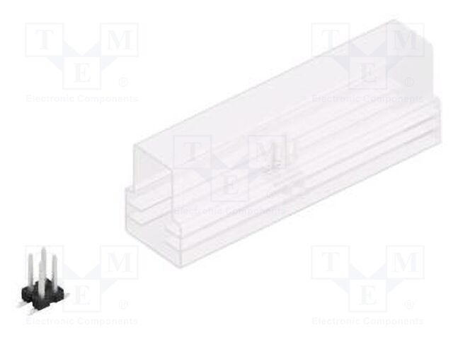 Connector: pin strips; pin header; male; PIN: 4; 2.54mm; SMT; 2x2