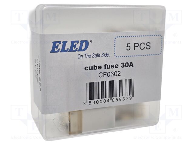 Fuse: fuse; 30A; 58VDC; ceramic,automotive; 20x23.5x11.8mm