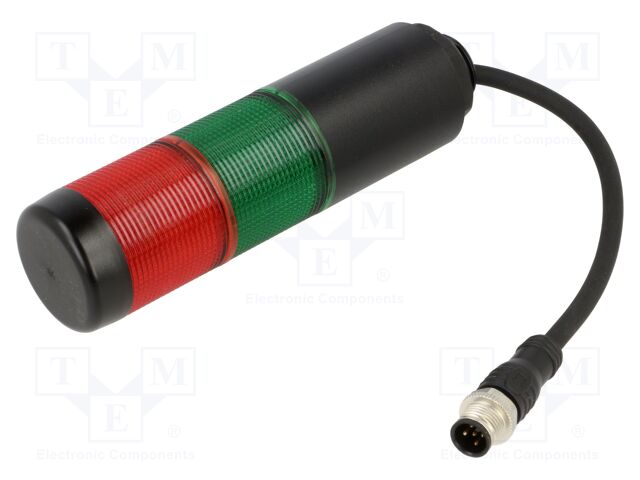 Signaller: signalling column; LED; red/green; 24VDC; 24VAC; IP65
