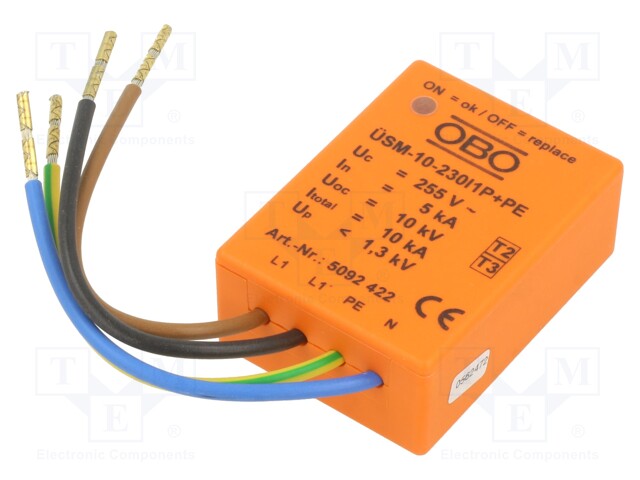 Surge arrestor; Mounting: DIN; IP20