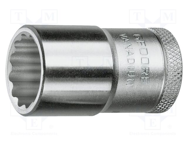 Socket; 12-angles,socket spanner; 14mm; 1/2"; Plating: chromium