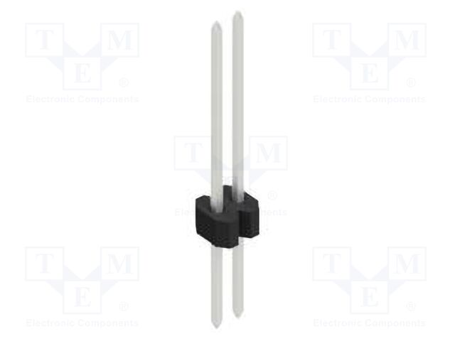 Connector: pin strips; pin header; male; PIN: 2; 1.27mm; THT; 1x2