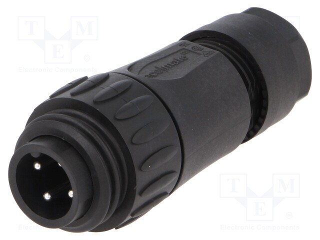 Connector: circular; plug; PIN: 4; male; screw terminal; IP65,IP67