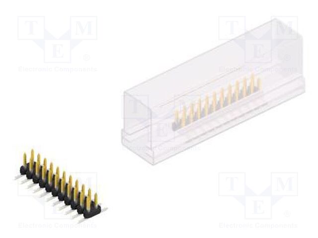 Connector: pin strips; pin header; male; PIN: 22; 2mm; SMT; 2x11