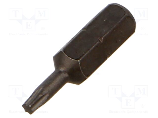 Screwdriver bit; Torx®; T9; 1/4"; Overall len: 25mm