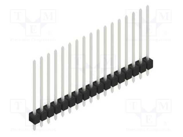 Connector: pin strips; pin header; male; PIN: 17; 2.54mm; THT; 1x17