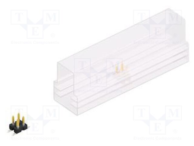 Connector: pin strips; pin header; male; PIN: 4; 2.54mm; SMT; 2x2