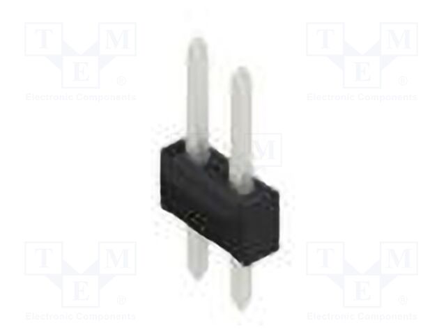 Connector: pin strips; pin header; male; PIN: 2; 2.54mm; THT; 2x1